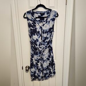 Torrid Blue and White Tie-Dye Top